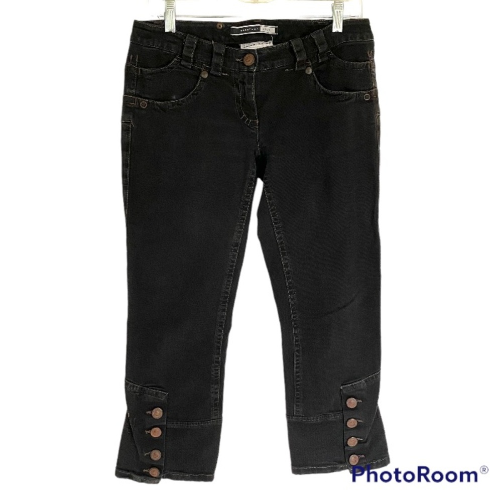 Sportmax code cropped button detail jeans black 10